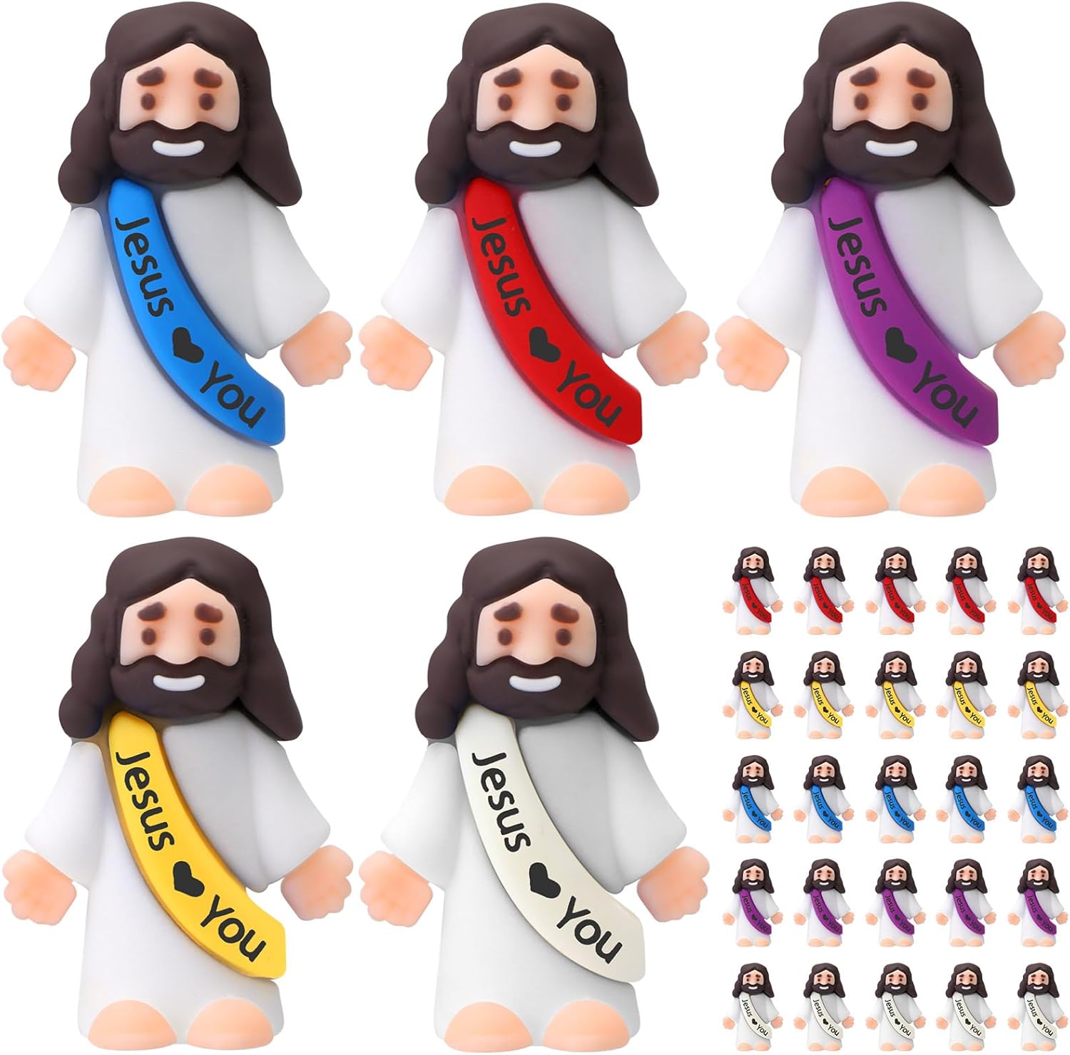 Pocket Jesus – 5-Pack Mini “Jesus Loves You” Figures (Free Shipping!)
